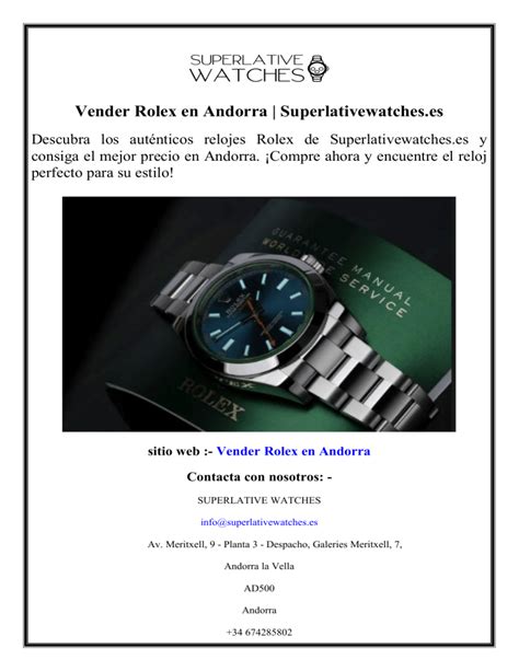 vender rolex en andorra|rolex watch dealers near me.